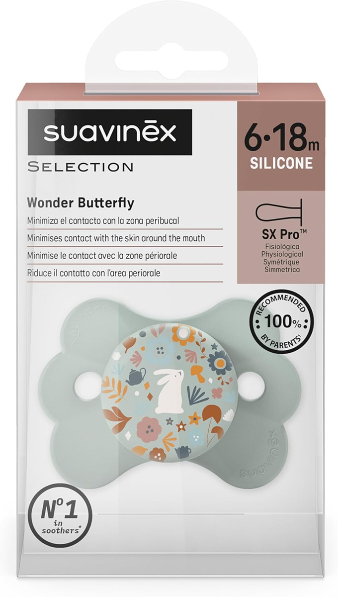 SUAVINEX Wonder Butterfly Πιπίλα Καταπραϋντική 6–18 μηνών Σιλικόνη SX PRO