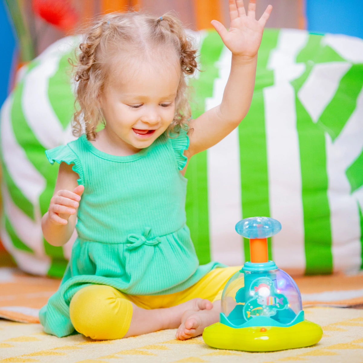 Bright Starts Press Glow Spinner μουσικό παιχνίδι 6m+