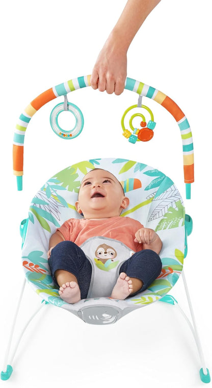 BRIGHT STARTS Rainforest vibrating and musical bouncer