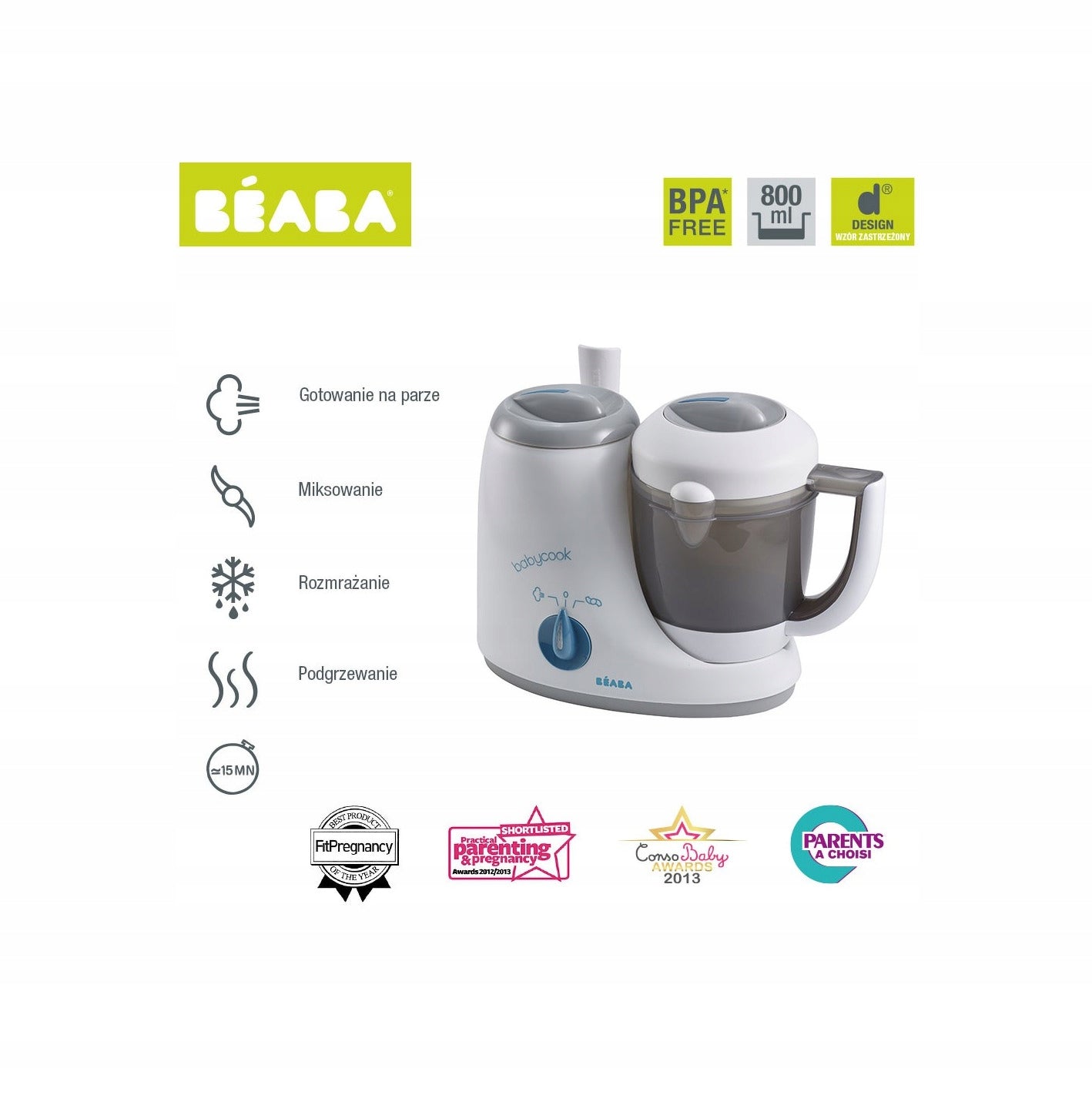 BEABA Babycook Original 4w1 ROBOT WIELOFUNKCYJNY