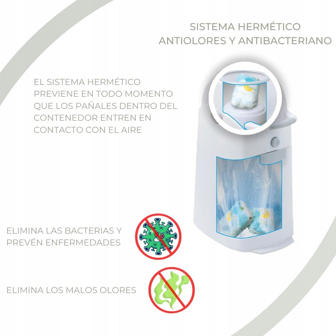 DIAPER CHAMP καλάθι για πάνες για σακούλες απορριμμάτων +/-30 τεμάχια