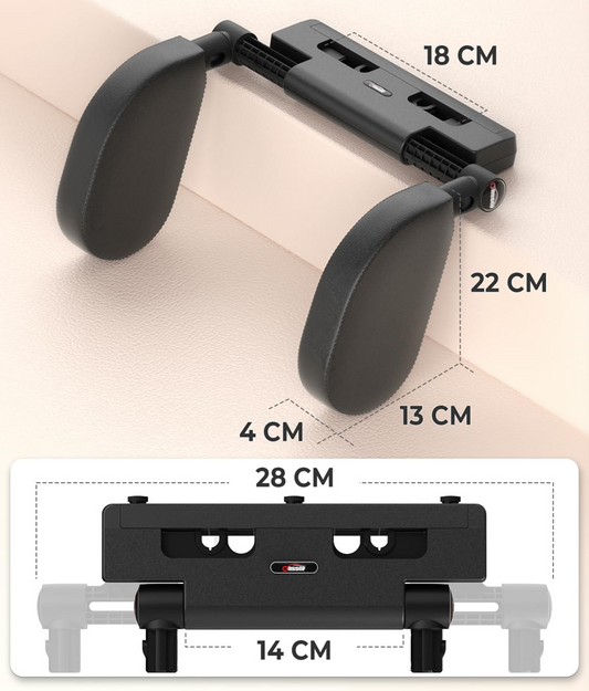 OASSER tetieră auto 14-28 cm reglare 180°