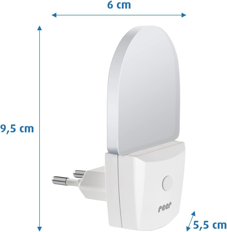 REER NightGuide φωτάκι νυκτός LED για πρίζα με διακόπτη 6 x 9,5 cm
