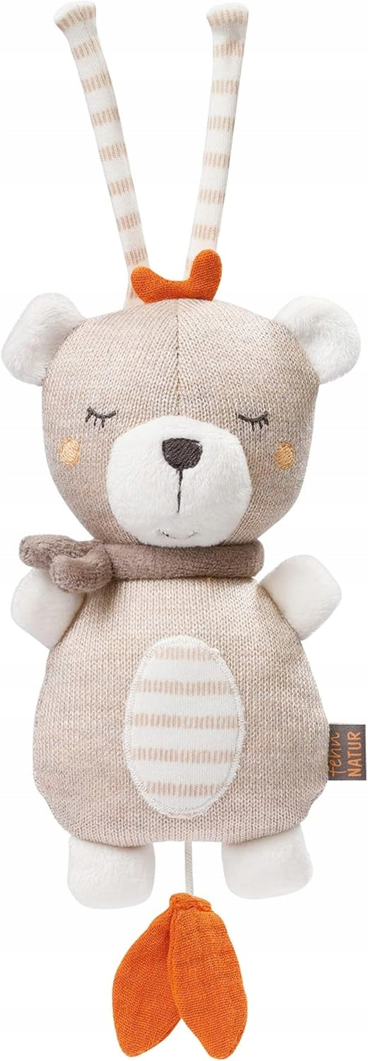 FEHN Natur mojkáč z organickej bavlny s hracím strojčekom, 19 cm