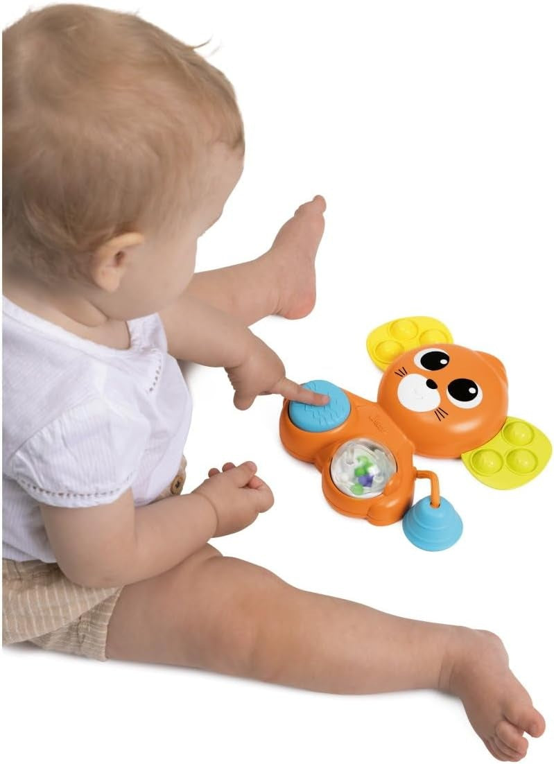 CHICCO αισθητηριακό ποντικάκι με κουδουνίστρα και σφυρίχτρα Pop It 18 x 19 cm