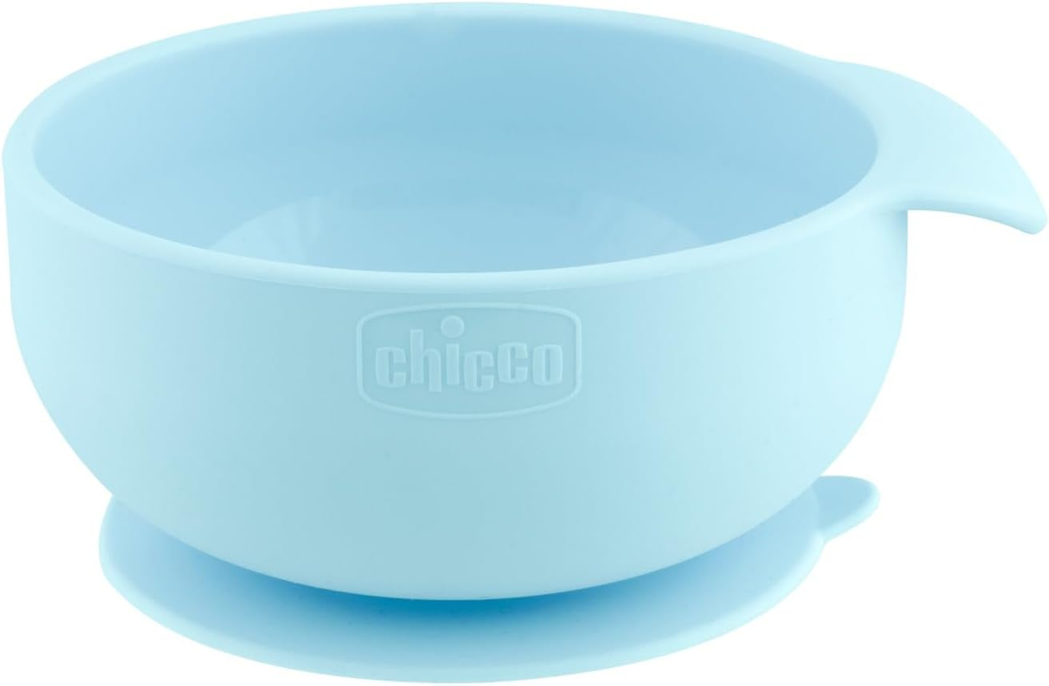 CHICCO Easy Start Σετ σιλικόνης μπολ κουτάλι σαλιάρα