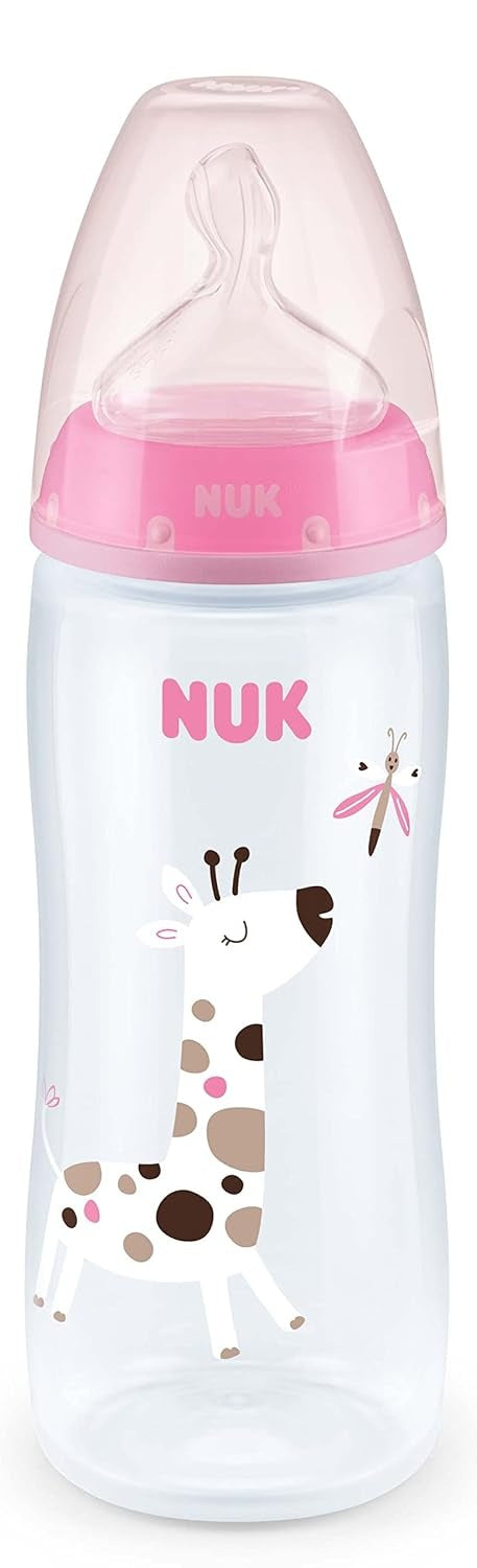 NUK First Choice+ Flasche 360 ml Trinksauger XL 6-18 m GIRAFFE