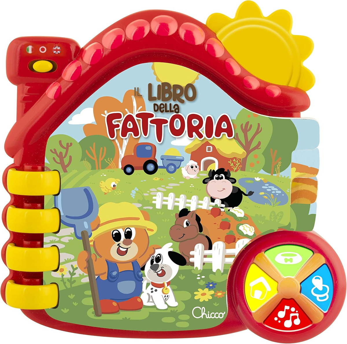 CHICCO Farma elektroniczna książeczka edukacyjna JĘZYK ANGIELSKI i WŁOSKI