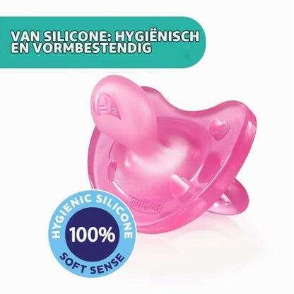 Chicco Physioforma Soft ροζ πιπίλα σιλικόνης 0-6m
