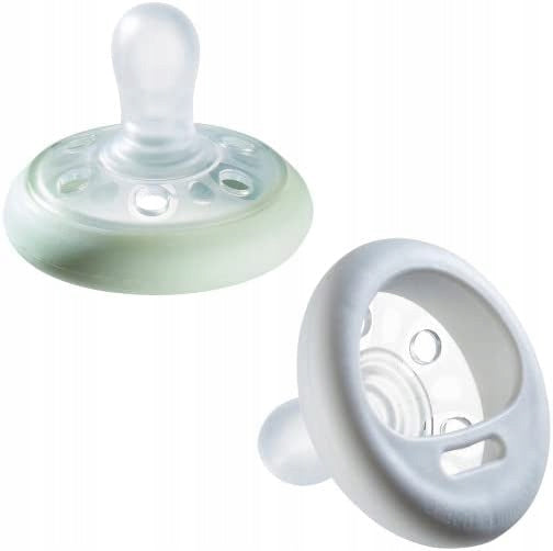 TOMMEE TIPPEE Ορθοδοντική πιπίλα x2 6-18 μηνών GLOW IN THE DARK