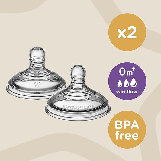 TOMMEE TIPPEE πιπίλες 0m+ x2 VariFlow Closer to Nature