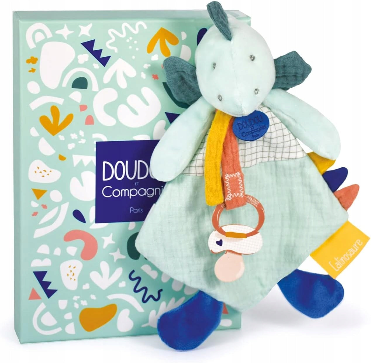 DOUDOU et COMPAGNIE jucărie de alintare din material textil SUPORT PENTRU SUZETĂ