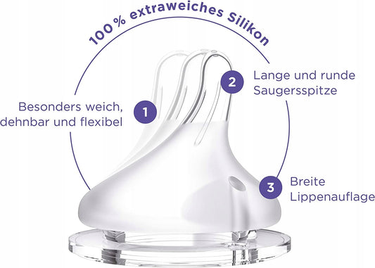 LANSINOH fles 240 ml speen M