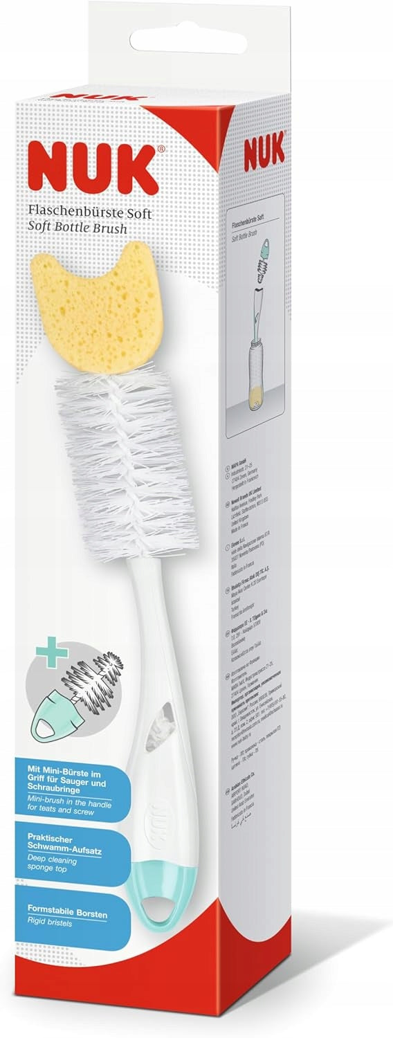 NUK 2w1 szczotka do czyszczenia smoczków butelek i smoczków 28 cm