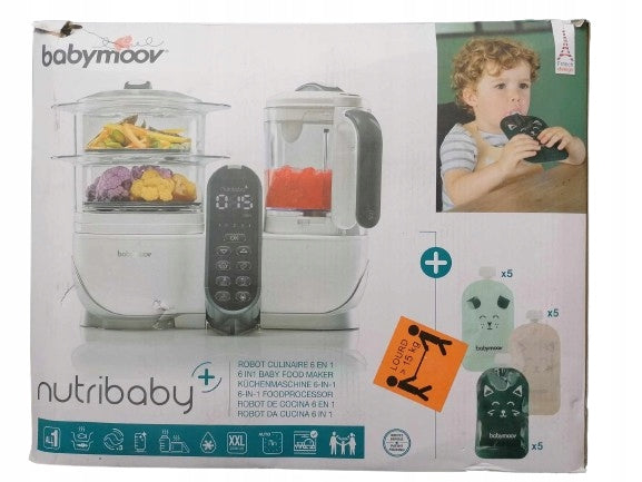 BABYMOOV Nutribaby + 5 σε 1 πολυλειτουργική συσκευή: ατμομάγειρας, μπλέντερ, αποστειρωτής