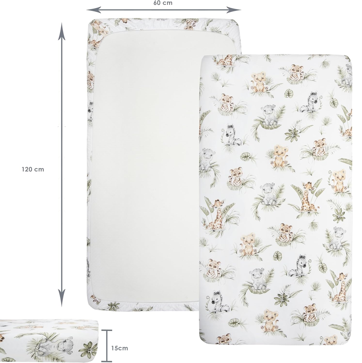 MEDIPARTNERS prześcieradło do łóżeczka 60cmx120cm x3