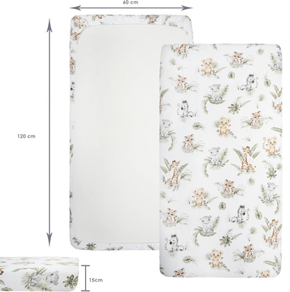 MEDIPARTNERS prześcieradło do łóżeczka 60cmx120cm x3