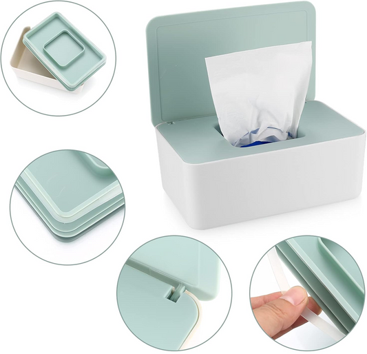 CONTENITORE per salviette umidificate con guarnizione e coperchio 12 x 18 x 7,5 cm