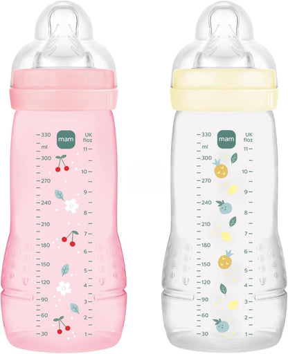 MAM Easy Active Flaschen-Set 2x 330 ml 6 m+ Sauger 4 sehr schnell
