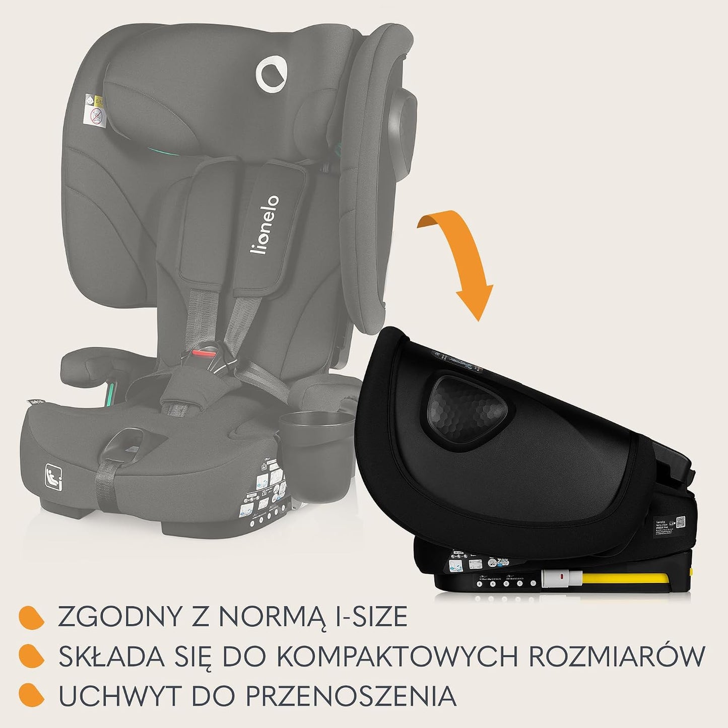 LIONELO NELLY i-Size scaun auto 76-150 cm cu ISOFIX