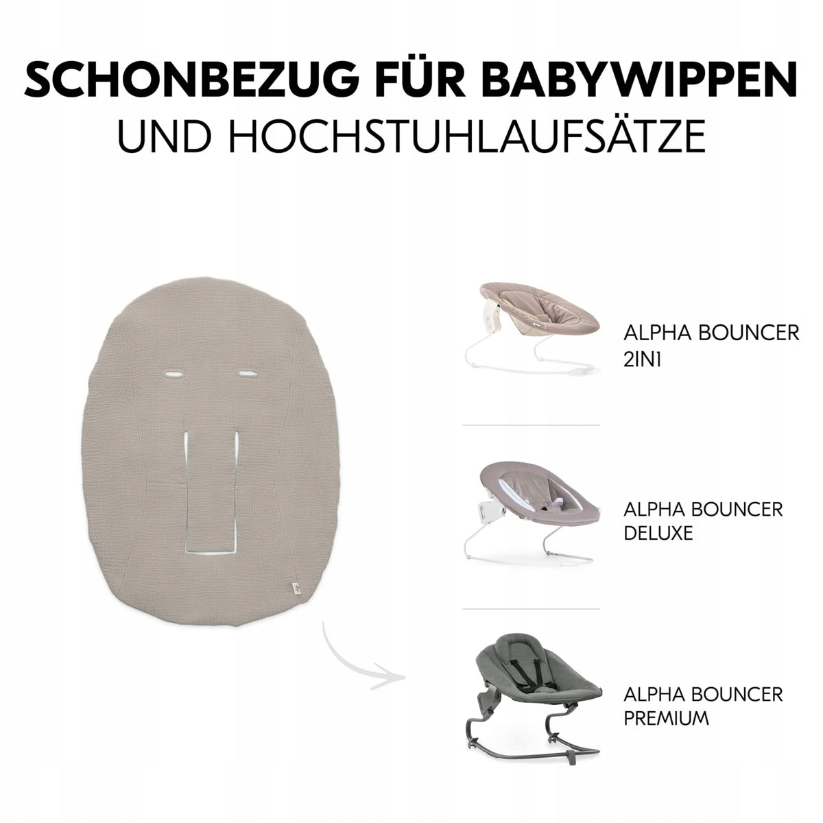 HAUCK poťah na lehátko Alpha Bouncer Premium / Deluxe / 2-in-1
