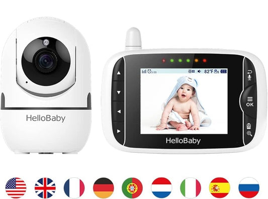 HELLO BABY HB65 draadloze babyfoon met 3,2" TFT LCD-scherm