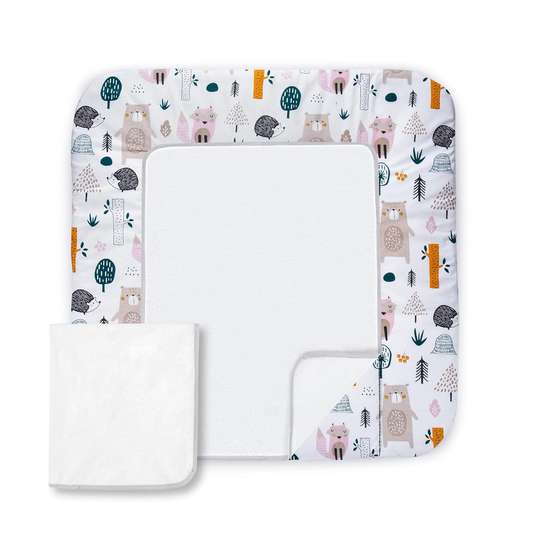 BALBINA morbido materassino per fasciatoio con copertura intercambiabile 70x60