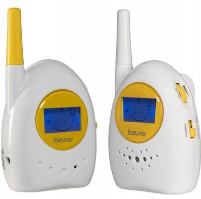 BEURER BY 84 niania elektoniczna 800 m ECO+ biało-żółta analogowa niania elektroniczna