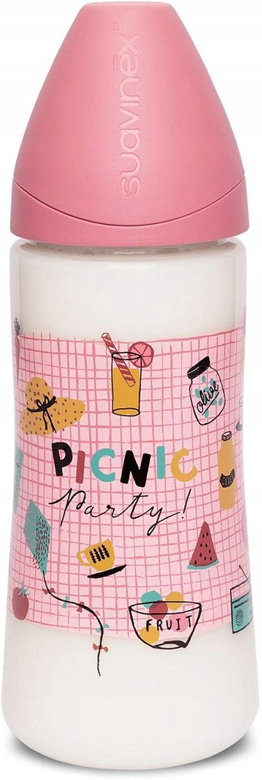 SUAVINEX μπιμπερό με λατέξ θηλή μέγεθος 2 6 m+ 360 ml PICNIC PARTY