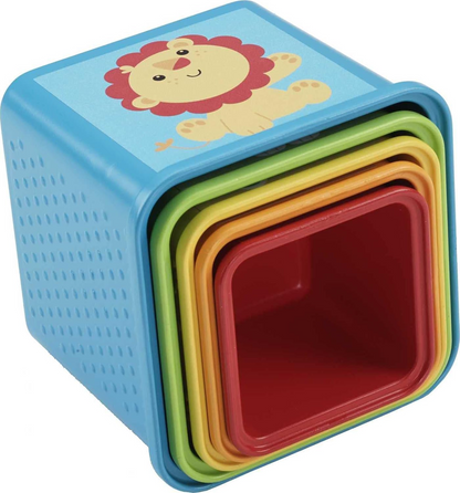 FISHER-PRICE Stack & Explore Blocks cuburi de dimensiuni diferite, 5 bucăți