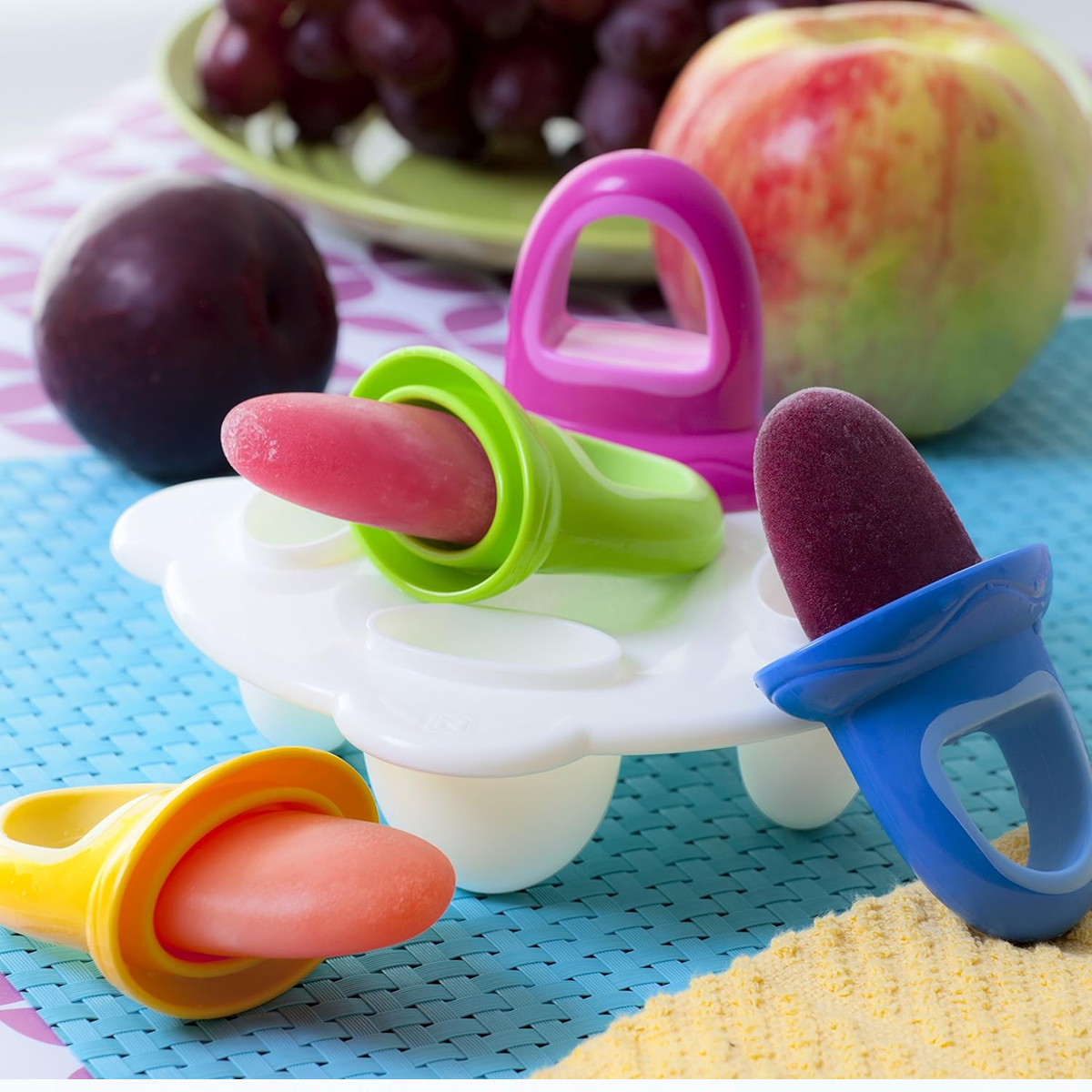 NUBY forme pentru înghețată în formă de suzetă, 4 bucăți + tavă pentru congelare