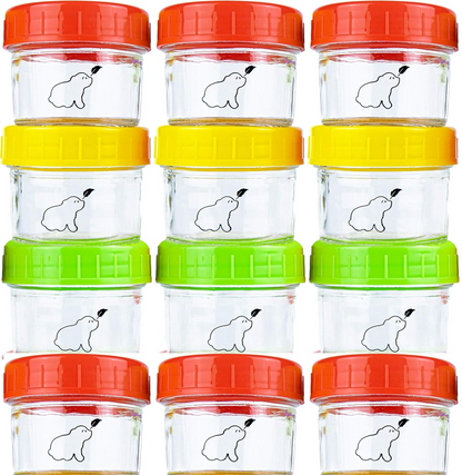 BUDDING BEAR γυάλινα δοχεία βάζα 120 ml x 12