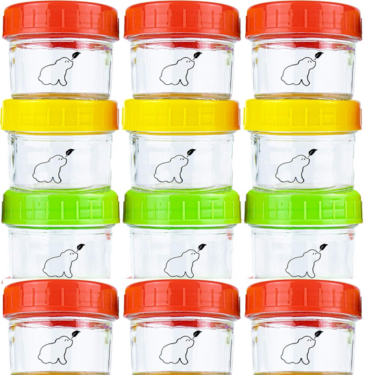 BUDDING BEAR γυάλινα δοχεία βάζα 120 ml x 12