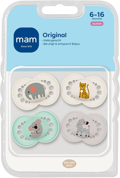 MAM Original smoczek uspokajający silikonowy 6-16 m x4