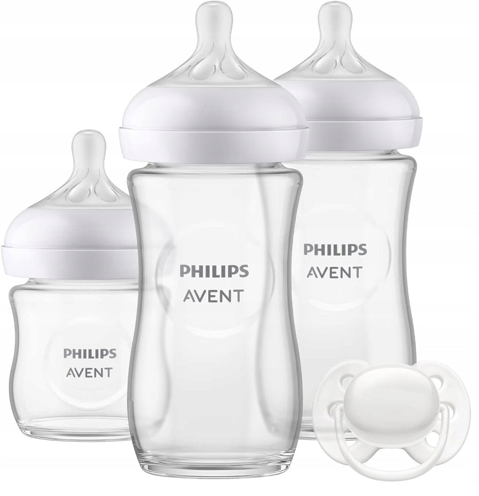 PHILIPS AVENT Natural Response sæt med 3 GLAS-flasker + sut