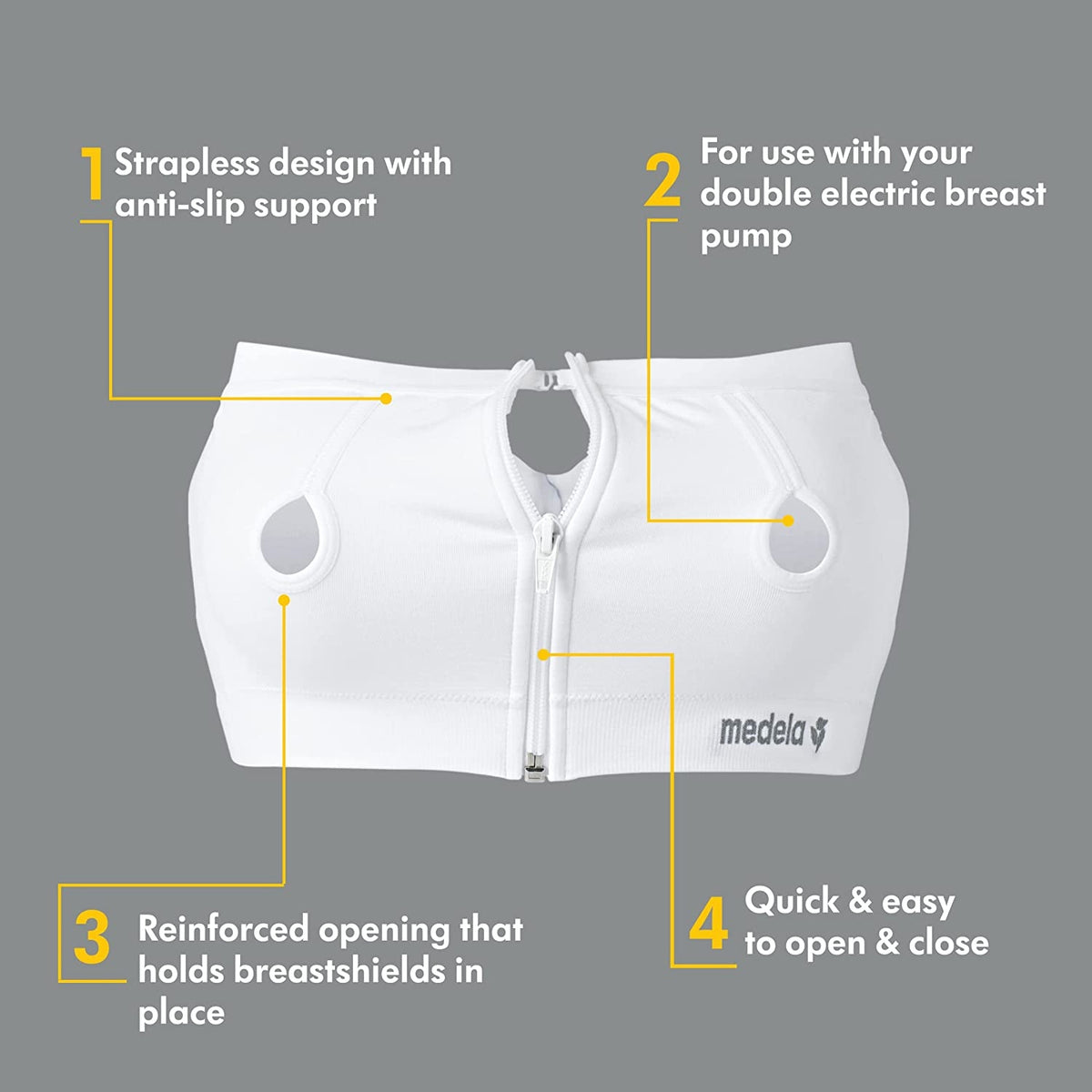 MEDELA gorset do laktatora EASY EXPRESSION S, bez ramiączek, z antypoślizgowym wsparciem do odciągania pokarmu