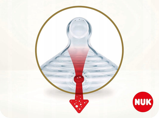 NUK Nature Sense lot de 3 biberons en verre + sucette apaisante 0+