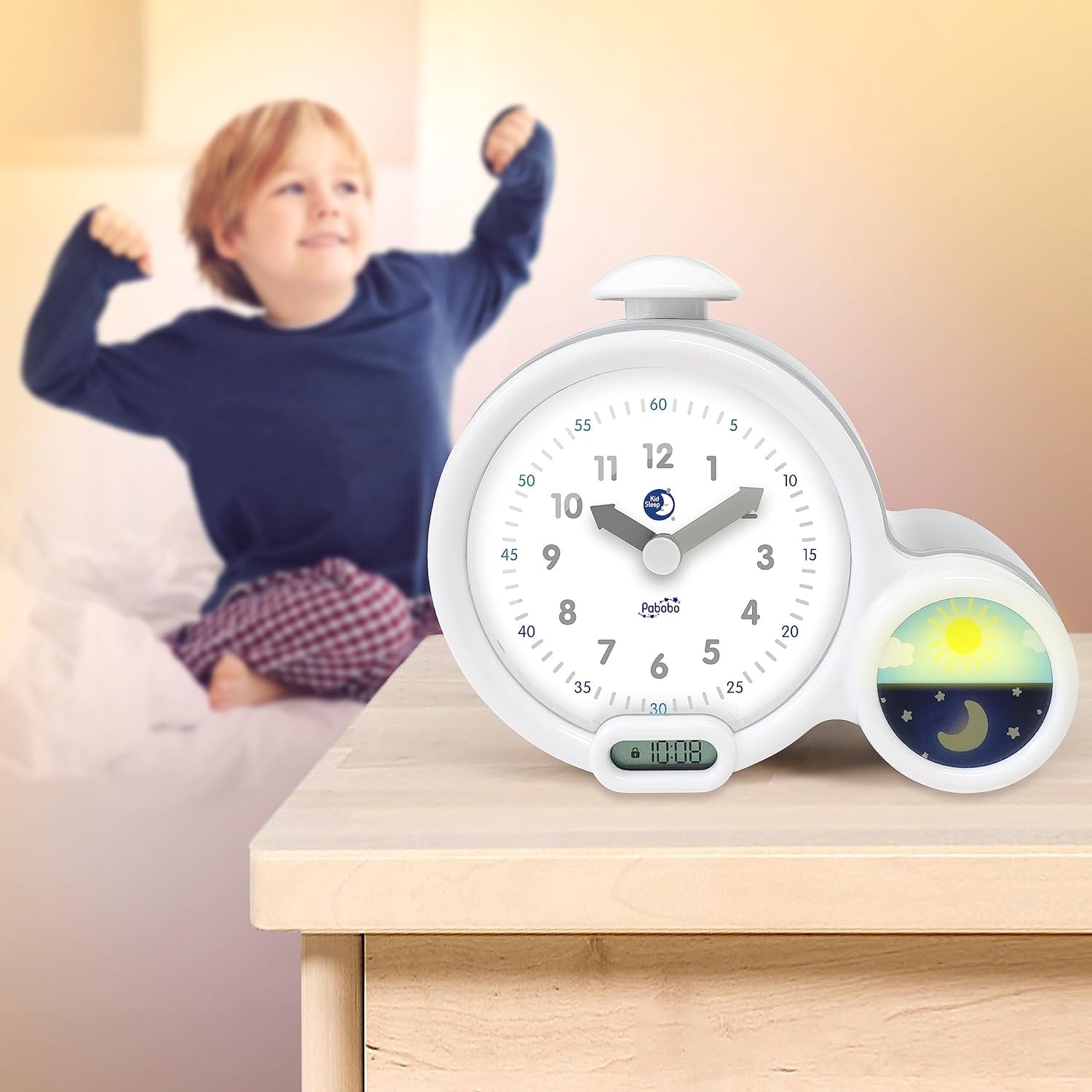 PABOBO Kid'Sleep CEAS DEȘTEPTĂTOR EDUCATIV gri