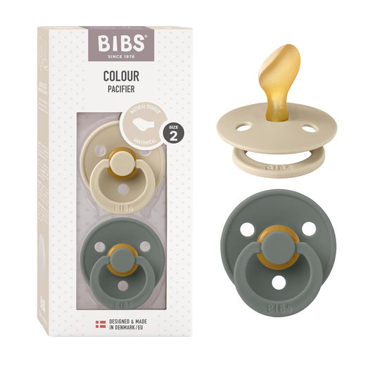 BIBS COLOUR nyugtató cumik 2db-os csomag kaucsuk 6 hónap+ ANATÓMIAI