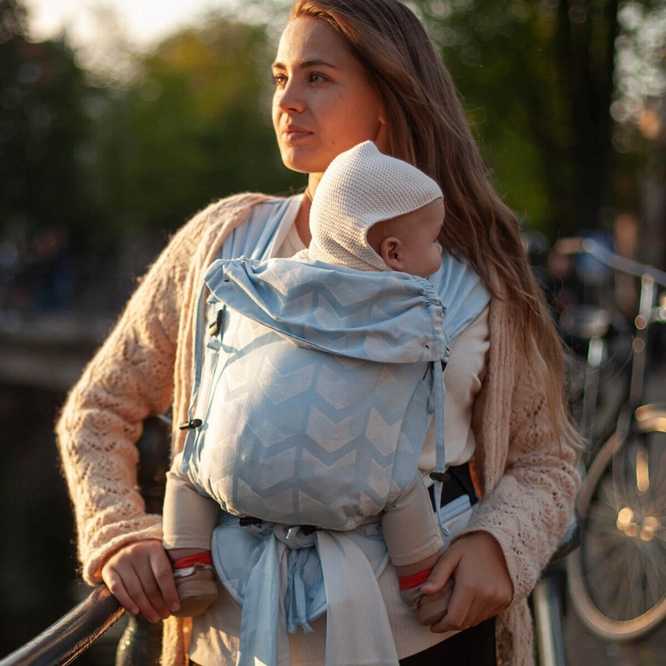 HOPPEDIZ hop-tye buckle ergonomic baby carrier 0–30 months