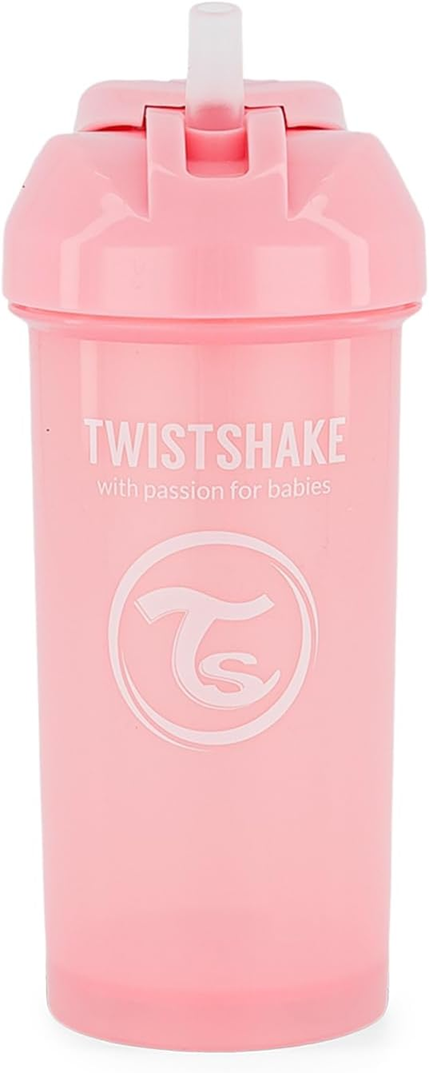 TWISTSHAKE Slaměný hrnek se slámkou 360 ml 6 m+