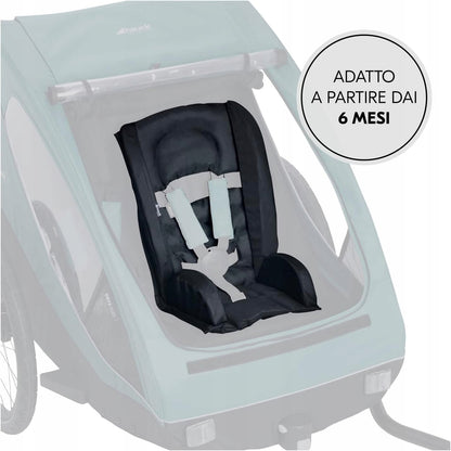 HAUCK reduktor wkładka do przyczepki rowerowej dla dzieci od 6 miesięcy, bezpieczny fotelik z pasami