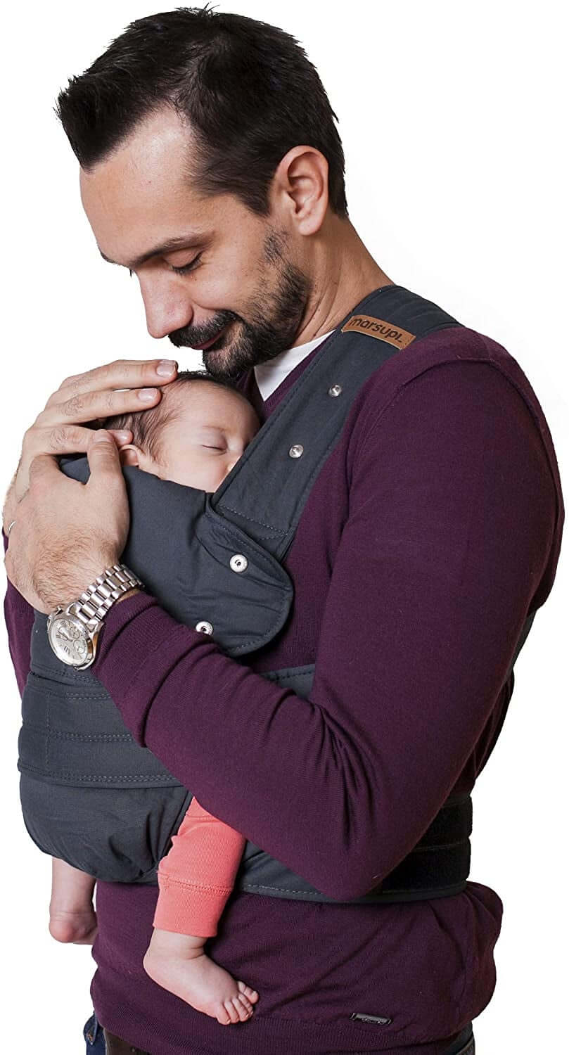 MARSUPI 2.0 nosidełko ergonomiczne S/M 3,5 - 15 kg, szare, do noszenia niemowląt