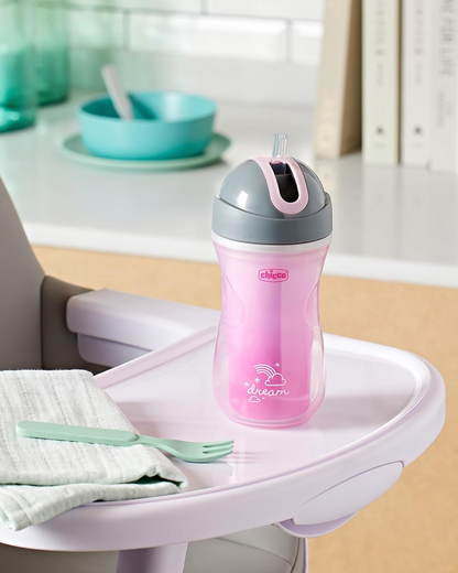 CHICCO Sport Cup ποτήρι με καλαμάκι κατά του σταξίματος 266 ml 14 m+