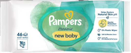PAMPERS HARMONIE New Baby wet wipes x46