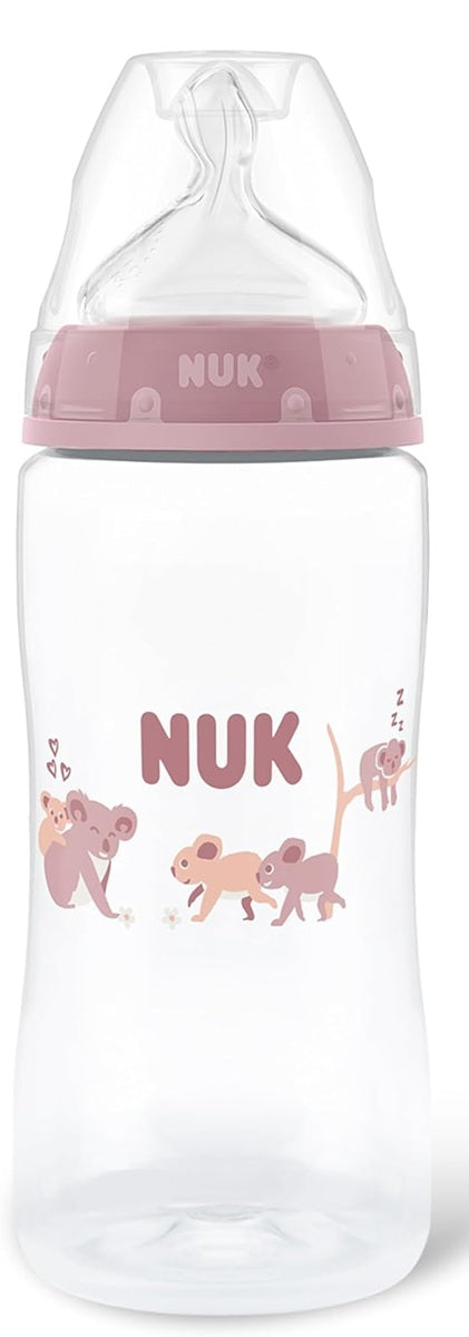 Biberon NUK First Choice+ 300 ml, tetină M cu flux mediu, indicator de temperatură