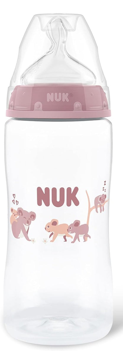 Biberon NUK First Choice+ 300 ml, tetină M cu flux mediu, indicator de temperatură