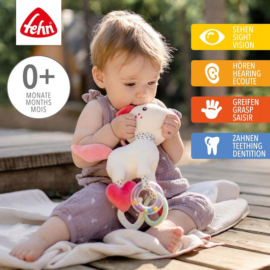 FEHN Aiko&Yuki Anhänger mit Rassel und Greifring für Kinderwagen, Babyschale