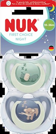 NUK First Choice Night pacifiers 18-36 months