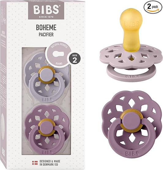 BIBS 2 round rubber pacifiers